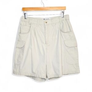 Columbia Cargo shorts. Taupe waist 34